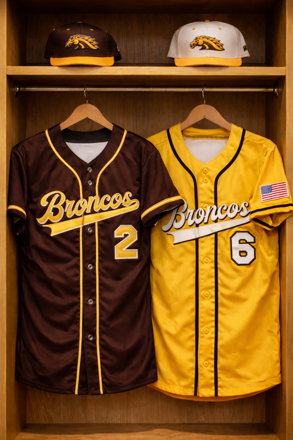 Stitched Baseball Jerseys - Western Brown