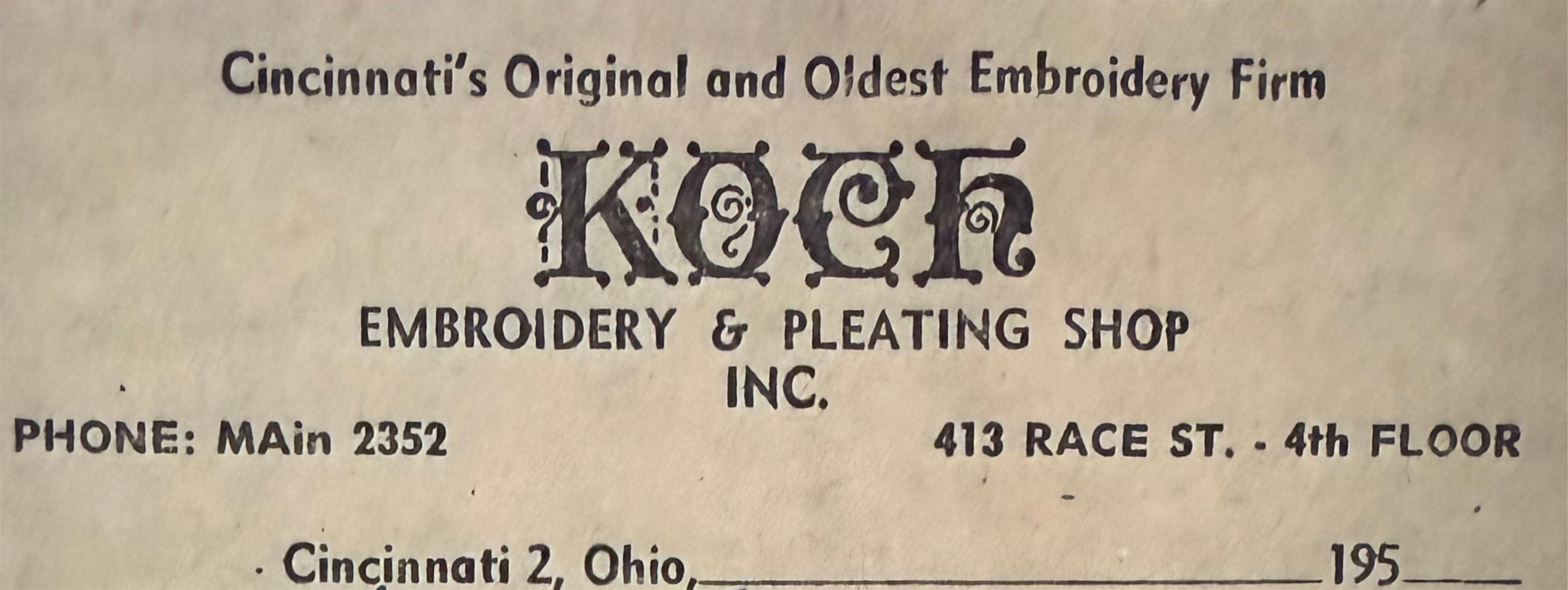 KOCH EMBROIDERY AND PLEATING INC.